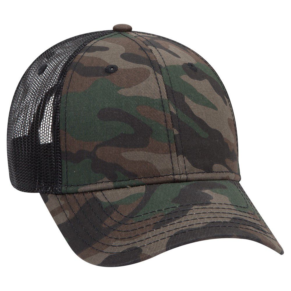 Ottocap 105-1247 - Camouflage Low Profile Style Cotton Twill Mesh back Cap